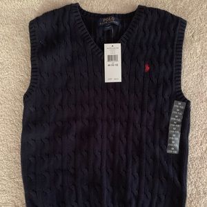 NWT - Boy’s Med (10-12) Polo Sweater vest - Navy.
